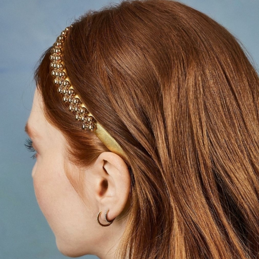 BAUBLEBAR STELLA GOLD BEADED HEADBAND. - Picture 3 of 5